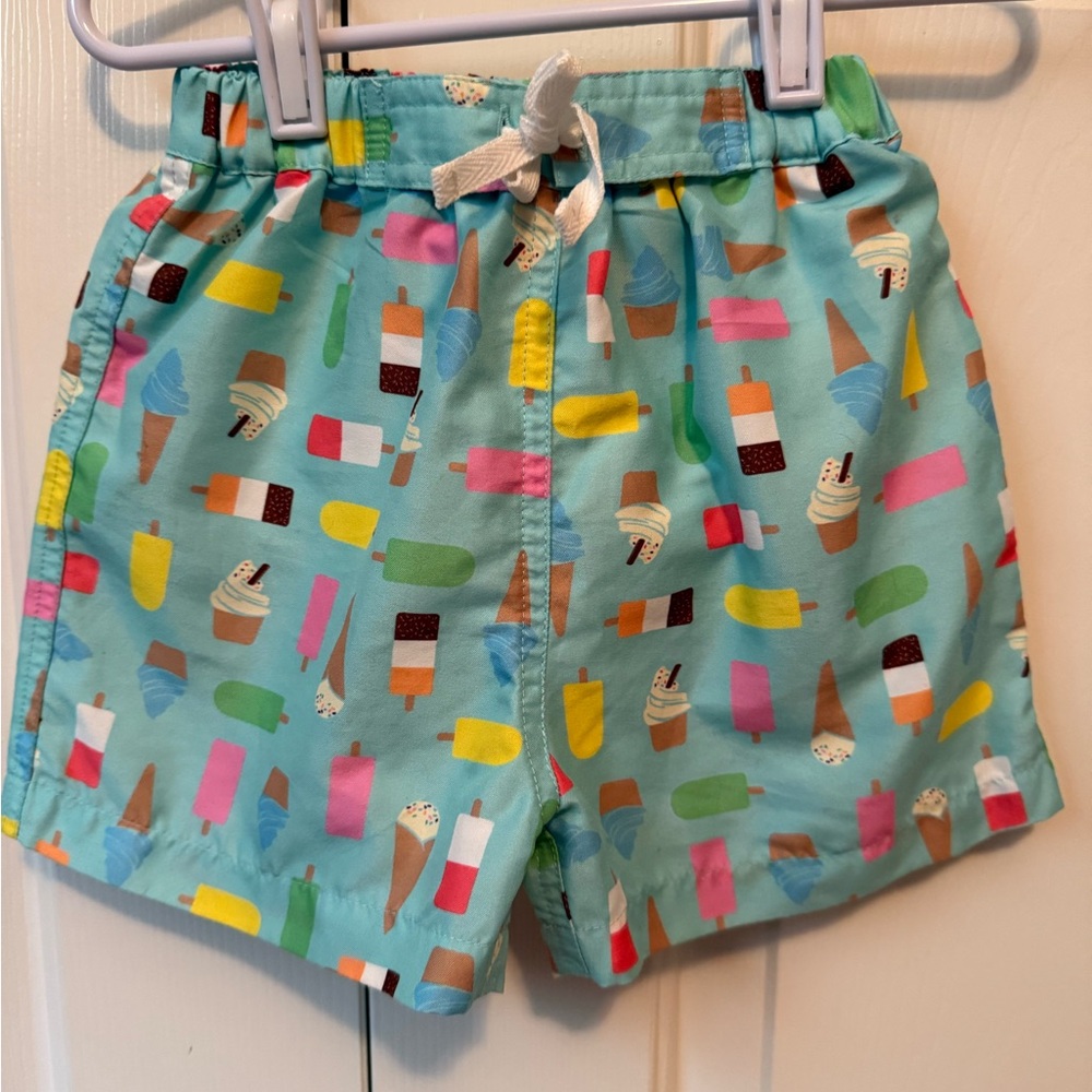 Rachel Riley Colorful Ice Cream Print Swim Trunks